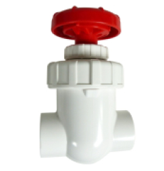 PVC Gate Valves / Stop Valve gray/red 20mm