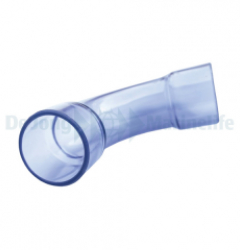 PVC H.V 90° Turn Transparant - 40 mm